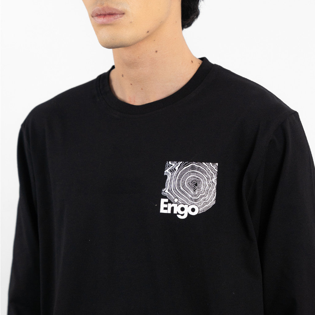 Erigo T-Shirt Long Sleeve Oversize Millie Black - Kaos Lengan Panjang Unisex