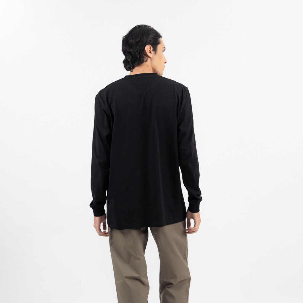 Erigo T-Shirt Long Sleeve Oversize Maguer Black - Kaos Lengan Panjang Unisex