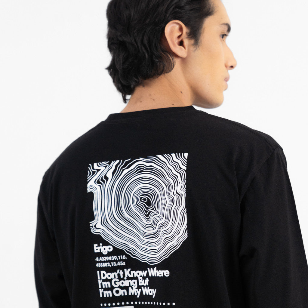 Erigo T-Shirt Long Sleeve Oversize Millie Black - Kaos Lengan Panjang Unisex