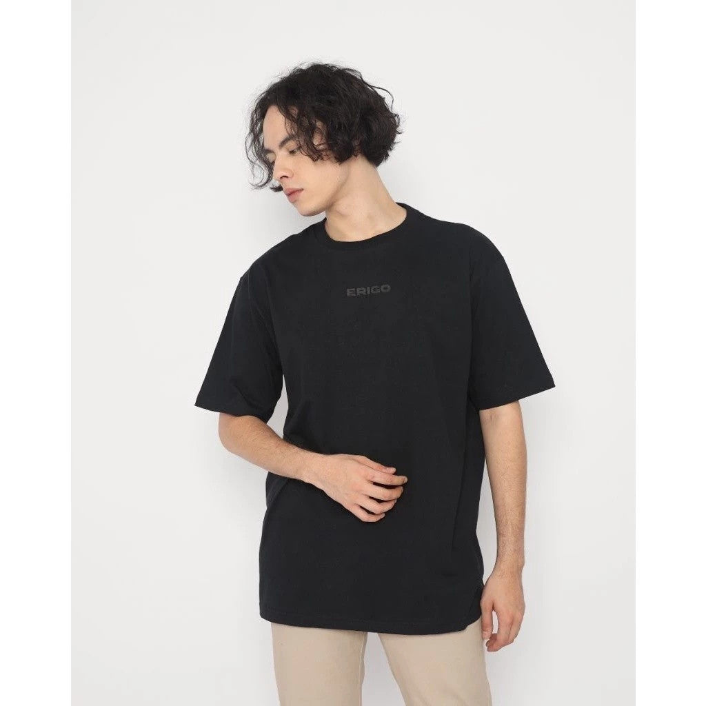 Erigo Bundling Paket Hemat T-Shirt Oversize Antelope Black + T-Shirt Another Day Black Unisex