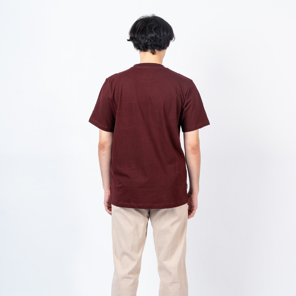 Erigo T-Shirt Oversize Pocket Kinsey Maroon - Kaos Oversize Unisex