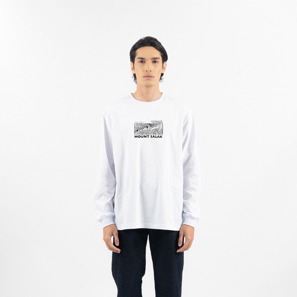 Erigo T-Shirt Long Sleeve Oversize Maggie White - Kaos Lengan Panjang Unisex