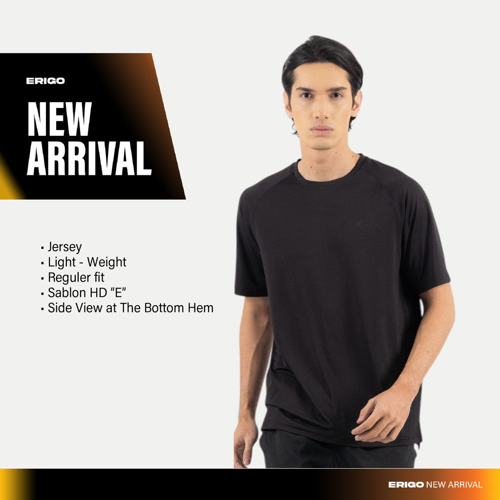 Erigo Active Tees Vizy Black - Kaos Jersey Unisex