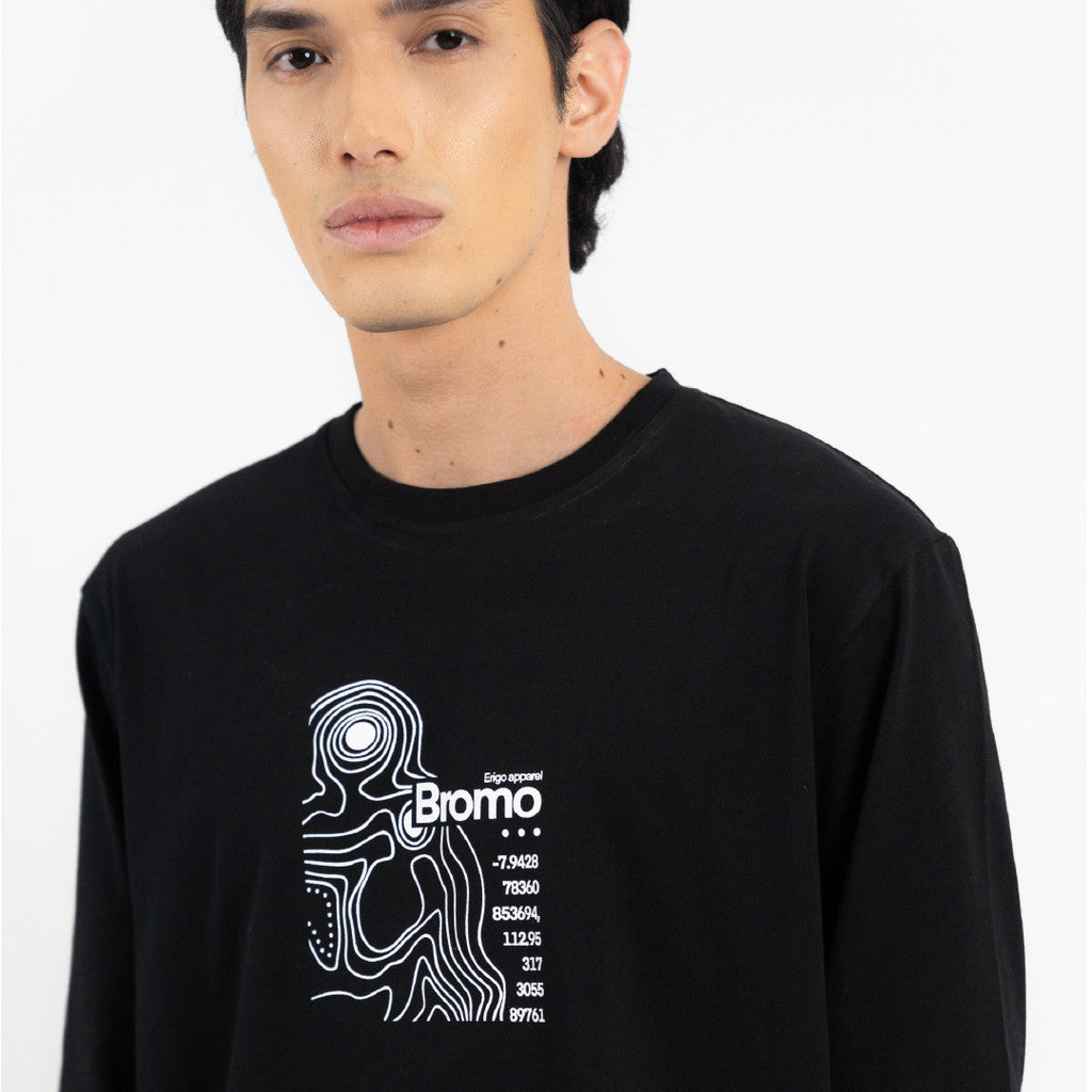 Erigo T-Shirt Long Sleeve Oversize Maguer Black - Kaos Lengan Panjang Unisex