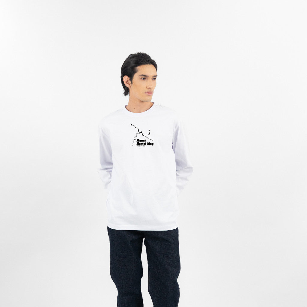 Erigo T-Shirt Long Sleeve Oversize Mandy White - Kaos Lengan Panjang Unisex