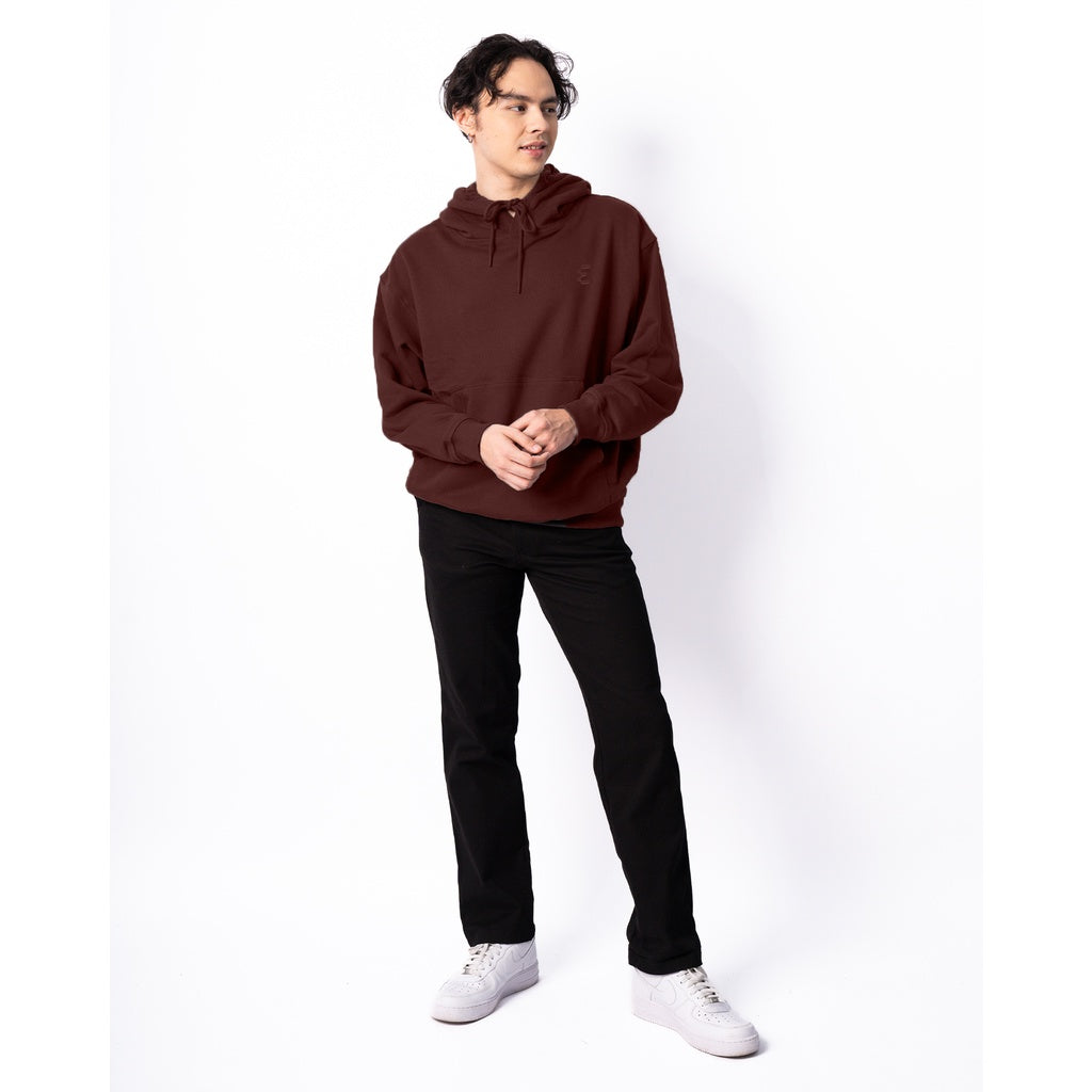 Erigo Hoodie Embro Nolen Maroon - Jaket Hoodie Unisex