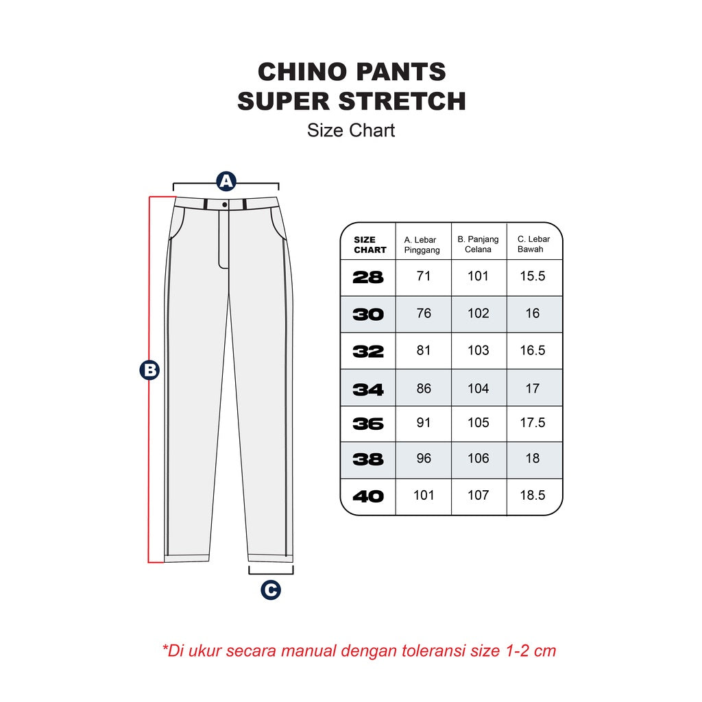 Erigo Chino Pants Super Stretch Vasco Black - Celana Panjang Chino Unisex