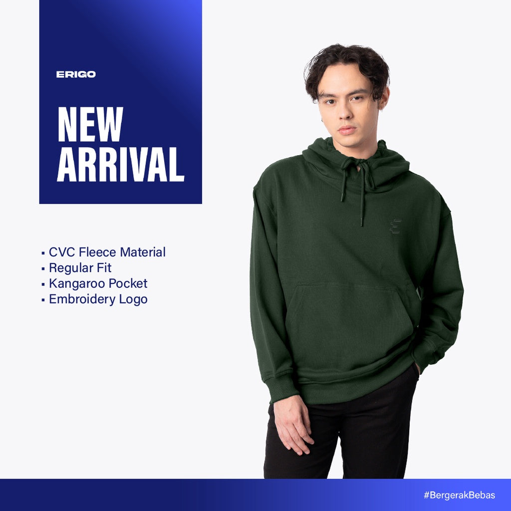Erigo Hoodie Embro Nuno Emerald - Jaket Hoodie Unisex