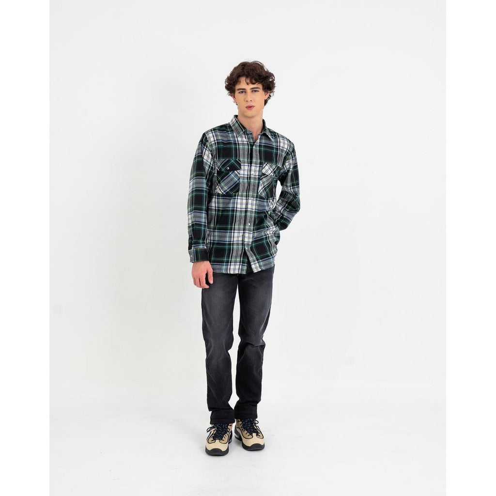 Erigo Flannel Shirt Nero Emerald Unisex