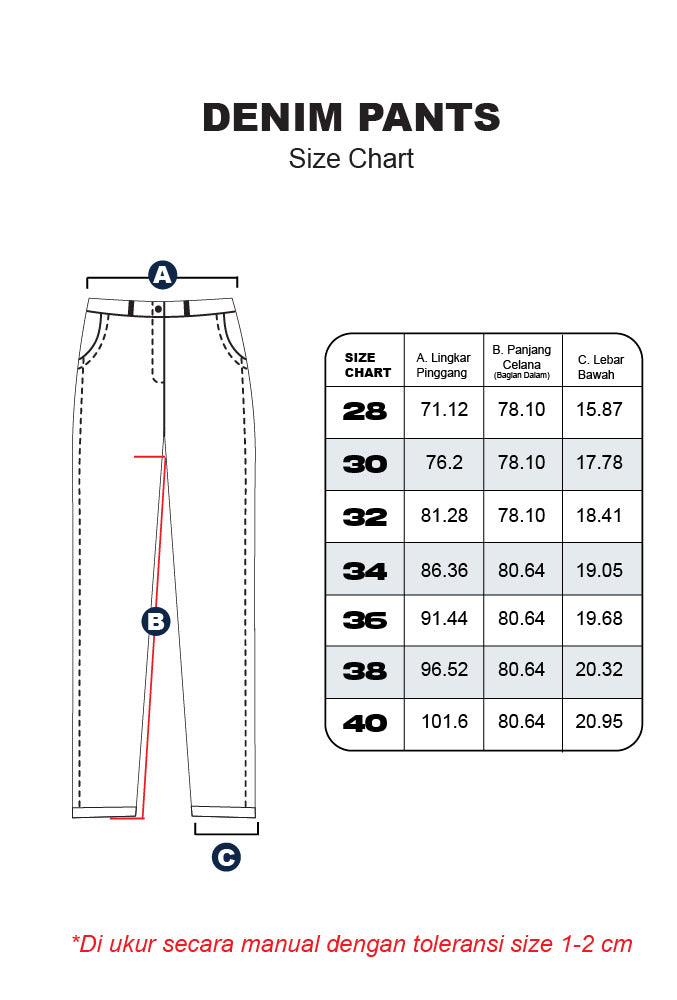 Erigo Denim Pants Barnes Dark Blue
