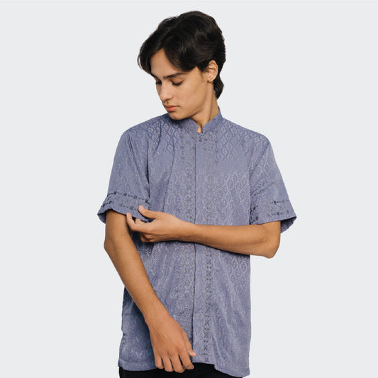 Erigo Koko Short Sleeve Bordir Ghafar Blue