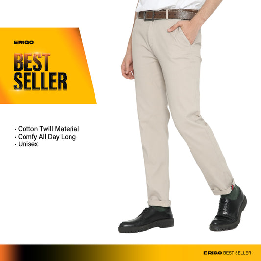 Erigo Chino Pants Paul Light Grey Unisex