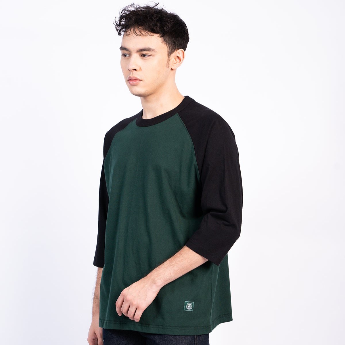 Erigo T-Shirt Raglan Layzon Black Emerald Unisex