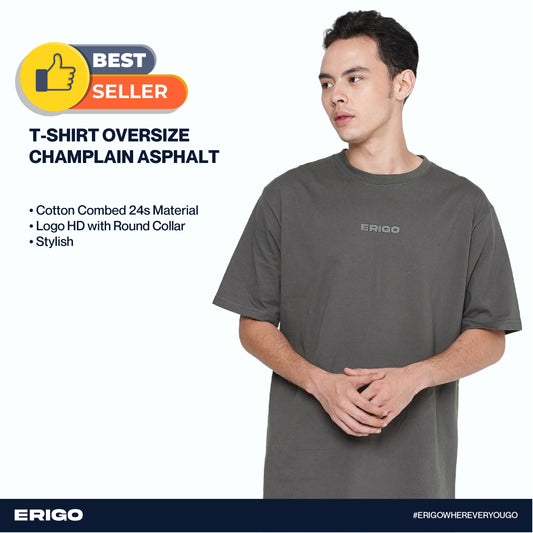 Erigo T-Shirt Oversize Champlain Asphalt Unisex