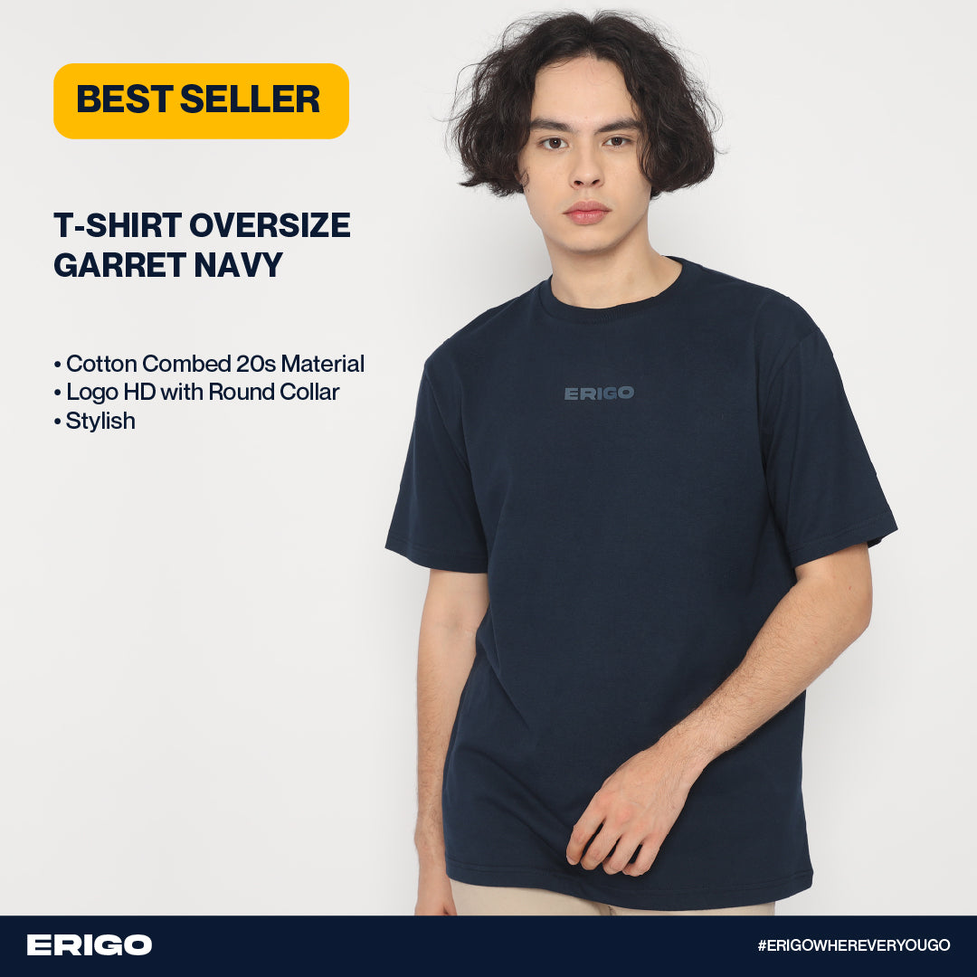 Erigo T-Shirt Oversize Garret Navy Unisex
