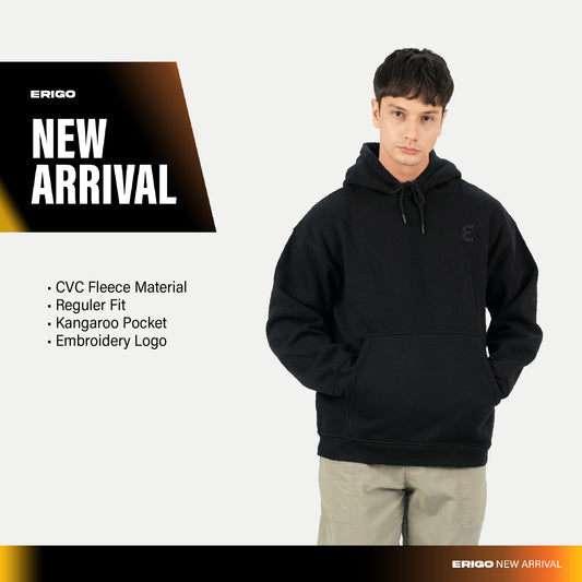 Erigo Hoodie Embro Nelvin Black - Jaket Hoodie Unisex