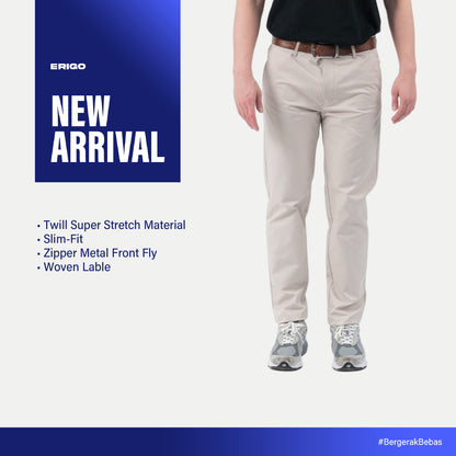 Erigo Chino Pants Super Stretch Elvis Beige Unisex