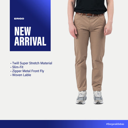 Erigo Chino Pants Super Stretch Eugino Sand Unisex