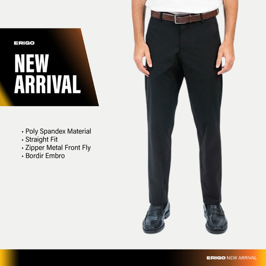 Erigo Relax Chino Pants Errol Black - Celana Panjang Relax Unisex