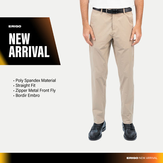 Erigo Relax Chino Pants Evander Light Khaky - Celana Panjang Relax Unisex