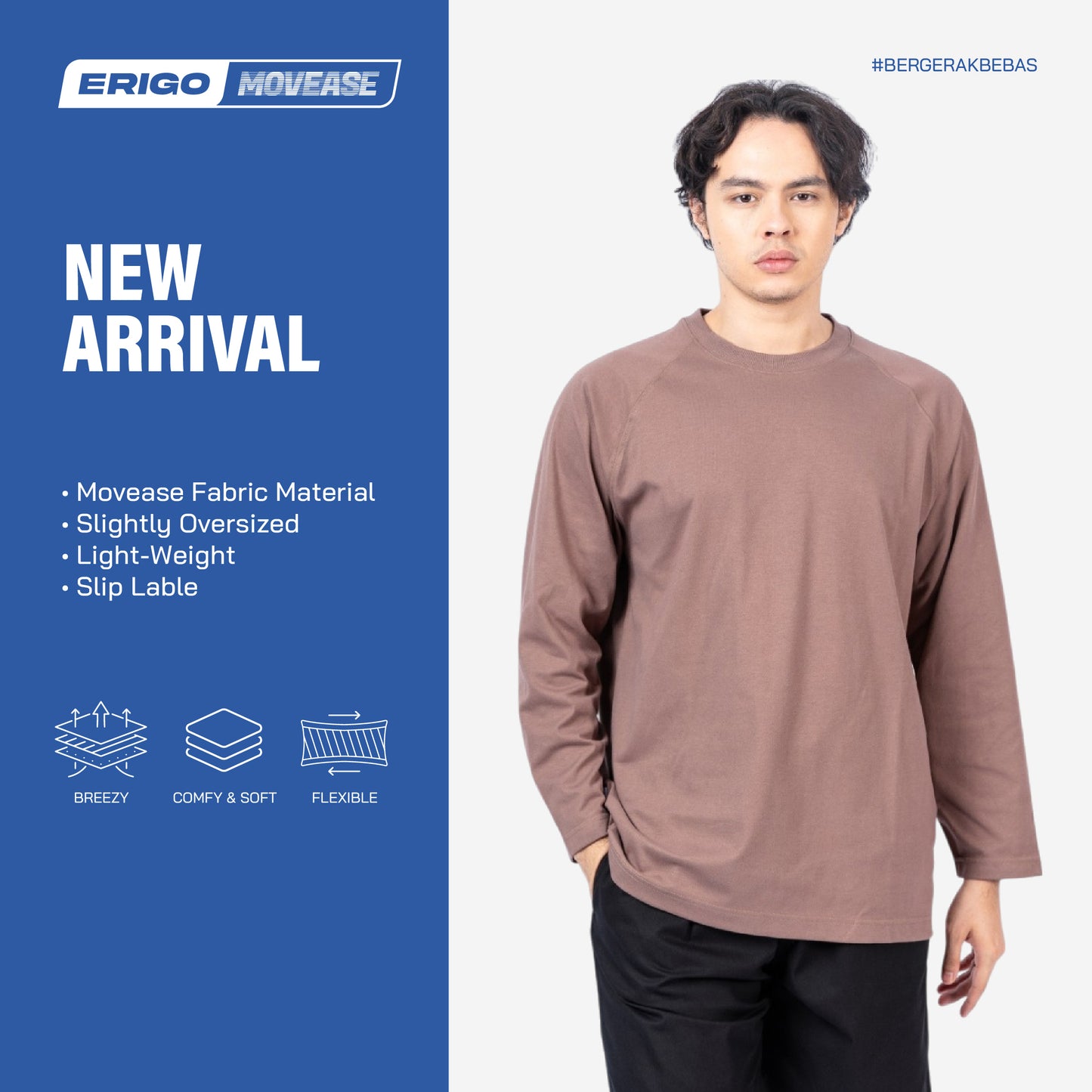 Erigo Movease Long Sleeve Arcer Taupe Unisex