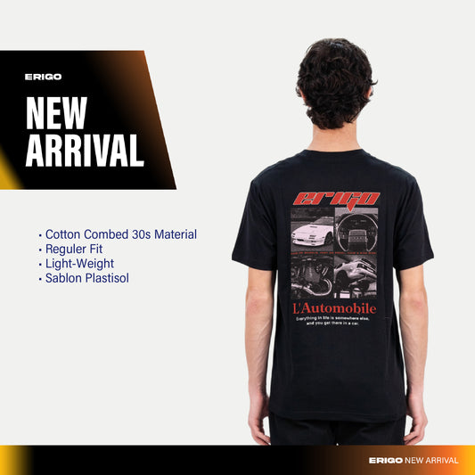 Erigo T-Shirt Ales Black - Kaos Unisex