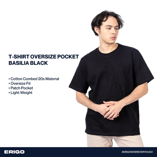 Erigo T-Shirt Oversize Pocket Basilia Black Unisex