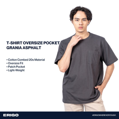 Erigo T-Shirt Oversize Pocket Grania Asphalt Unisex