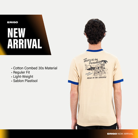 Erigo T-Shirt Ring Tee Wilbur Cream - Kaos Unisex