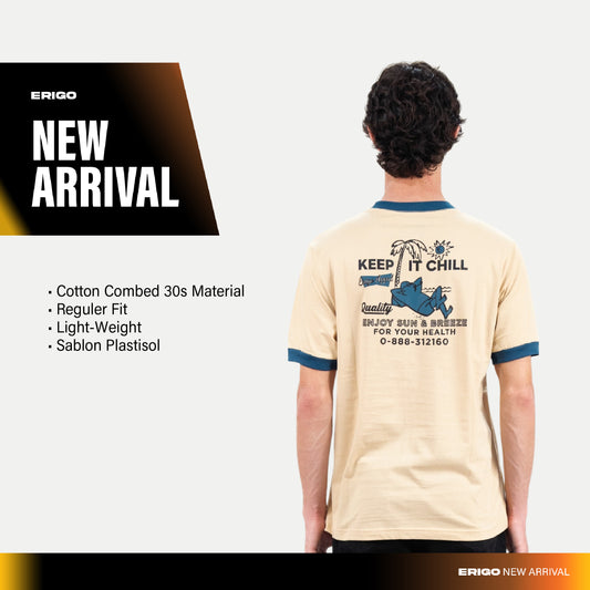 Erigo T-Shirt Ring Tee Windell Cream - Kaos Unisex