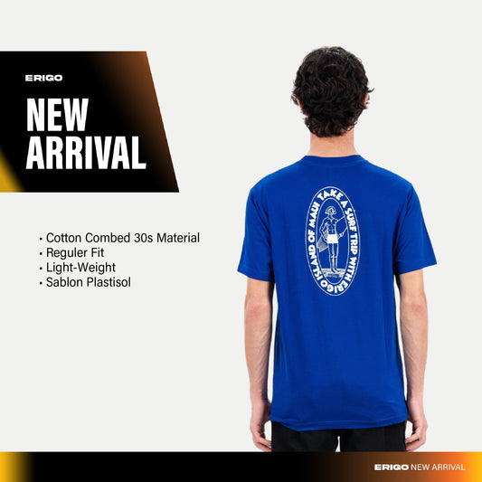Erigo T-Shirt Wesley Blue - Kaos Unisex