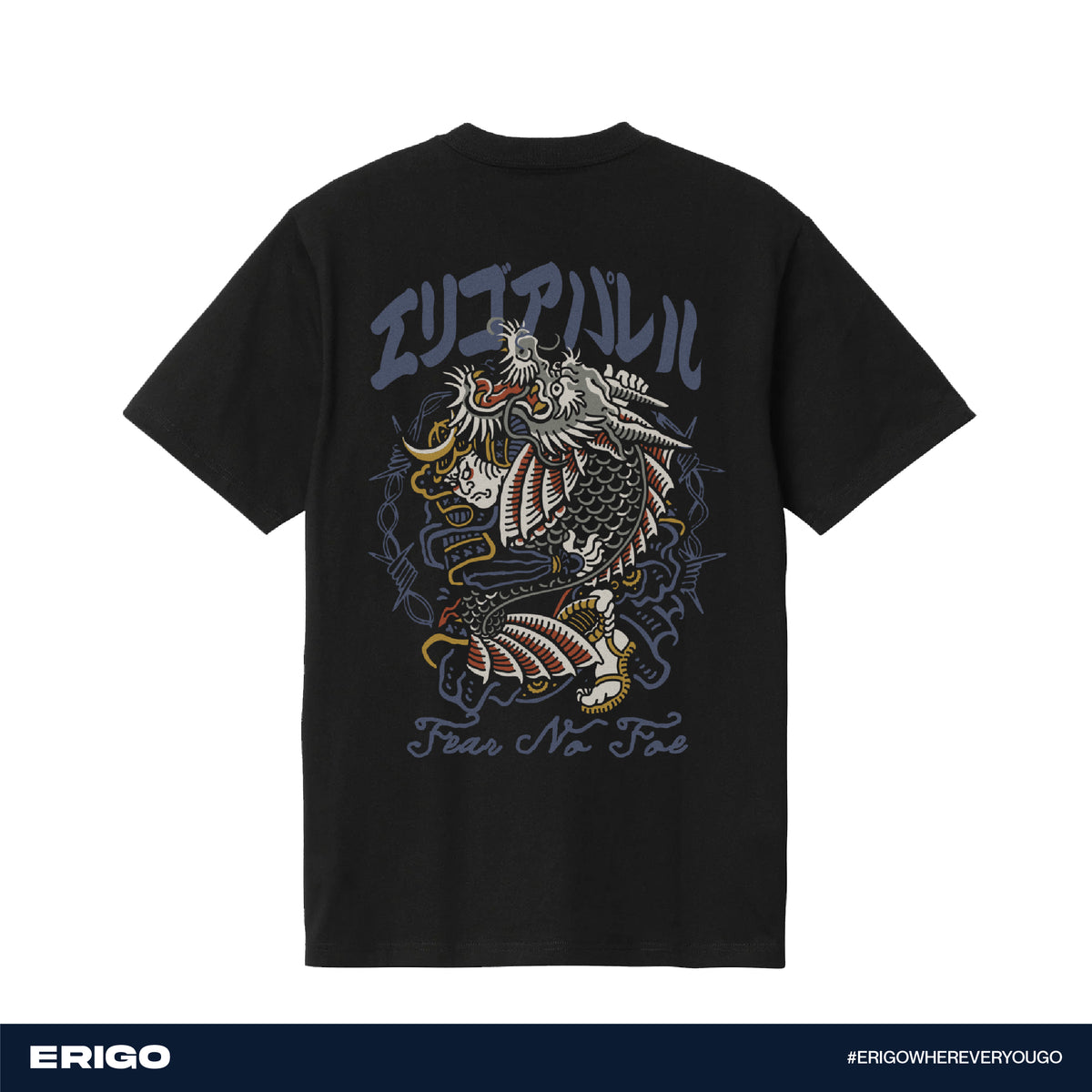Erigo T-shirt Oversize DTF Series Ayato Black