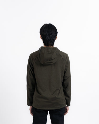 Erigo Long Sleeve Hoodie Tees Marco Olive - Kaos Hoodie Lengan Panjang Unisex