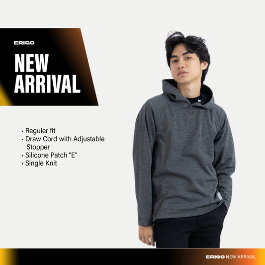 Erigo Long Sleeve Hoodie Tees Marvin Black - Kaos Hoodie Lengan Panjang Unisex