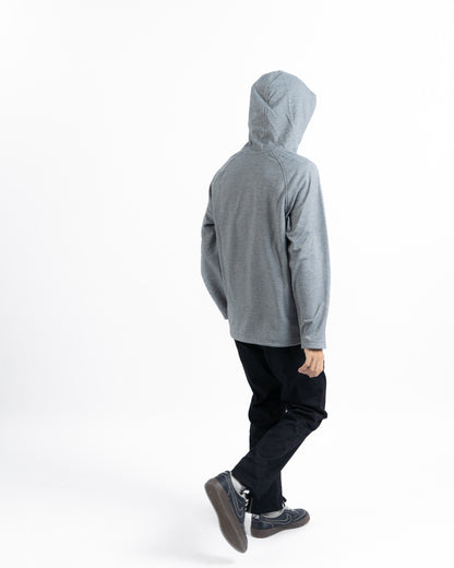 Erigo Long Sleeve Hoodie Tees Miller Grey - Kaos Hoodie Lengan Panjang Unisex