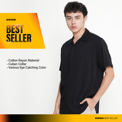 Erigo Short Shirt Rayon Jazlyn Black Unisex