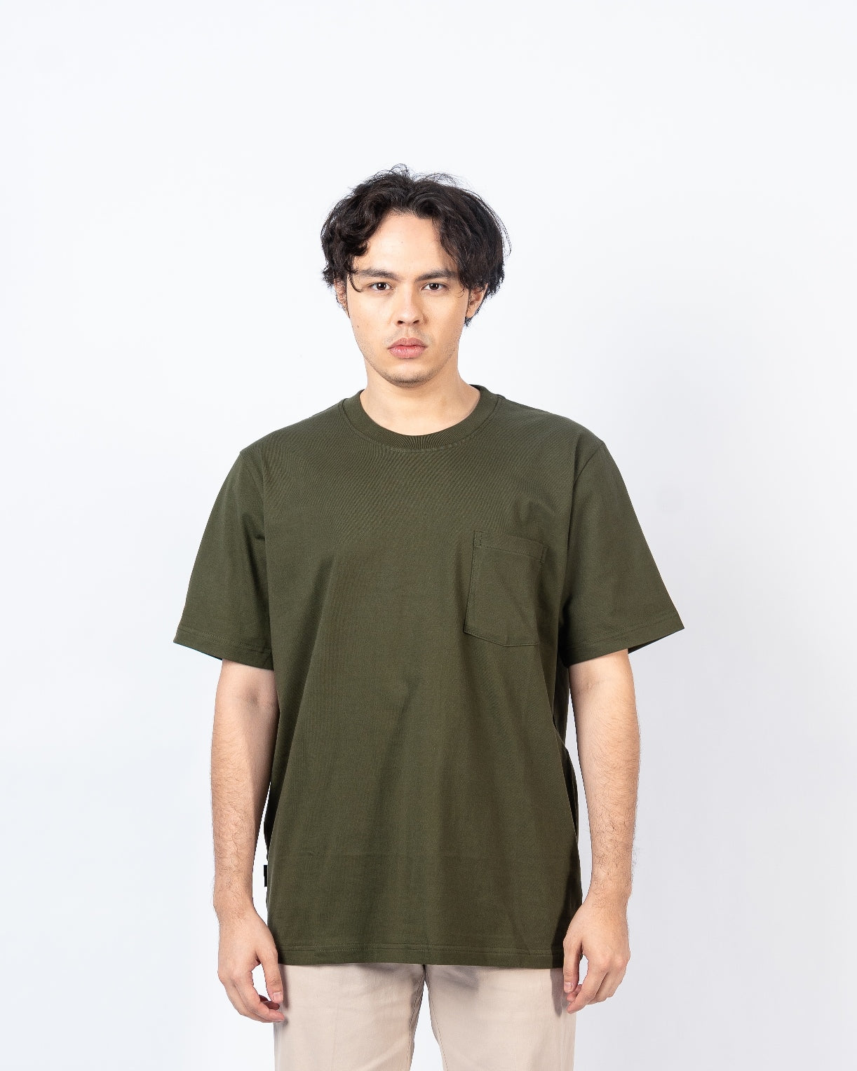 Erigo T-Shirt Oversize Pocket Ceol Olive