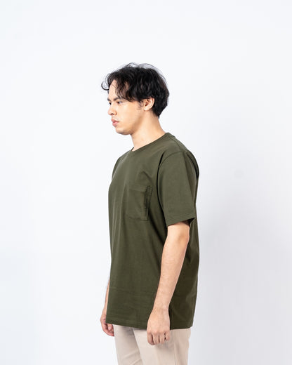 Erigo T-Shirt Oversize Pocket Ceol Olive