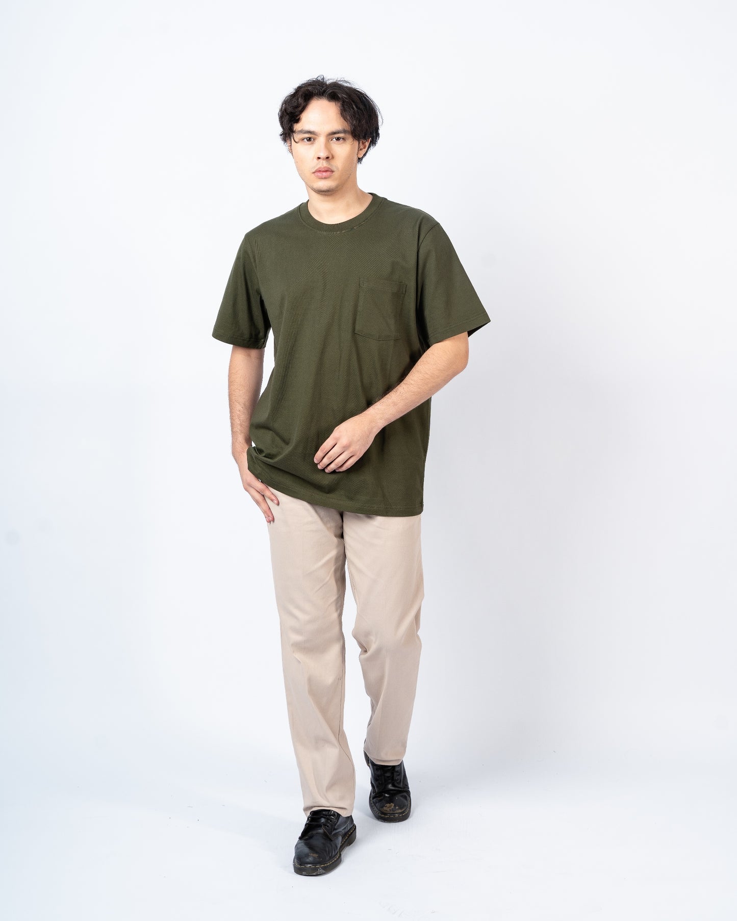 Erigo T-Shirt Oversize Pocket Ceol Olive