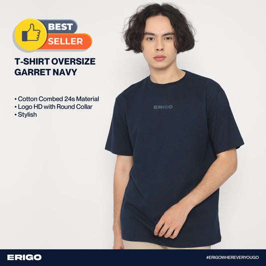 Erigo T-Shirt Oversize Garret Navy Unisex Unisex