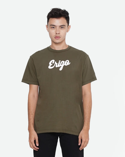 Erigo T-Shirt Basic Olive White Unisex