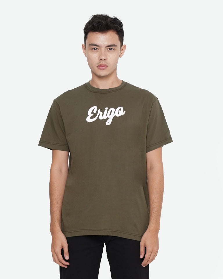 Erigo T-Shirt Basic Olive White Unisex