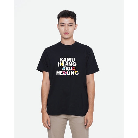 Erigo T-Shirt Museum Patah Hati Kamu Hilang Aku Healing Black