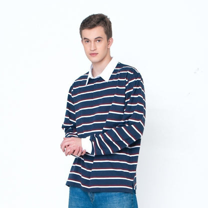 Erigo Longsleeve Rugger Stripe Fabber Wide Striped Navy Unisex