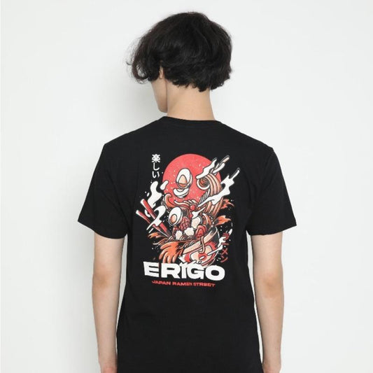 Erigo T-Shirt Ramen Street Black Unisex