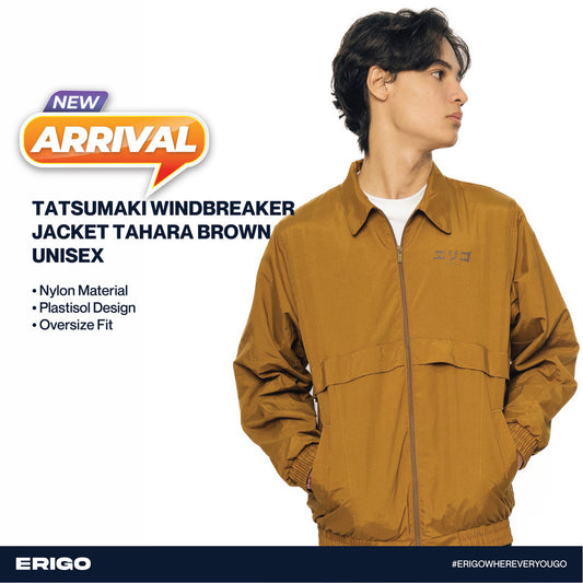 Erigo Tatsumaki Windbreaker Jacket Tahara Brown Unisex