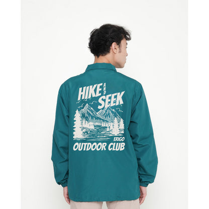 Erigo Coach Jacket Graphic Hike And Seek Spruce