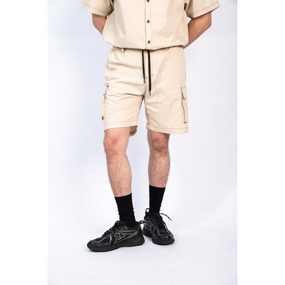 Erigo Contrast Short Pants Cargo Jasmith Light Brown Unisex