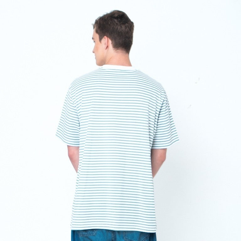 Erigo T-Shirt Stripe Wolvey Small Striped Sage Unisex
