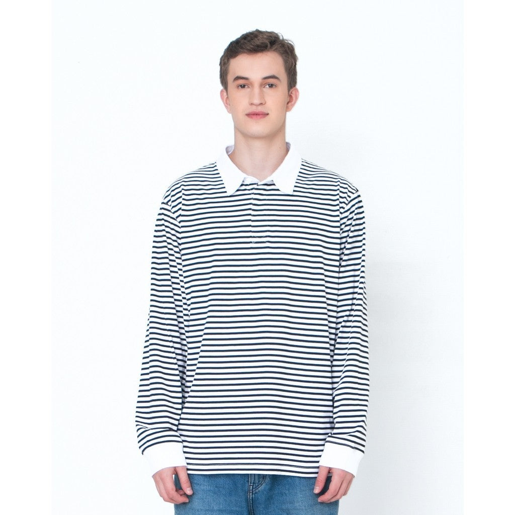 Erigo Longsleeve Rugger Stripe Allens Small Striped Navy Unisex